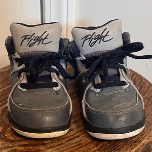 Nike Air Flight 89 Kids Sneakers - Dark Gray and Black